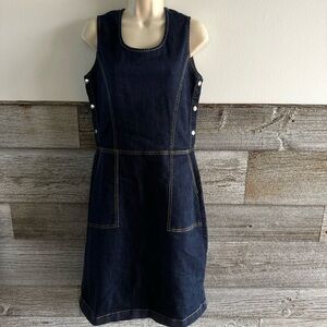 Thought Denim Jean Sleeveless Pinafore Dress Size 10